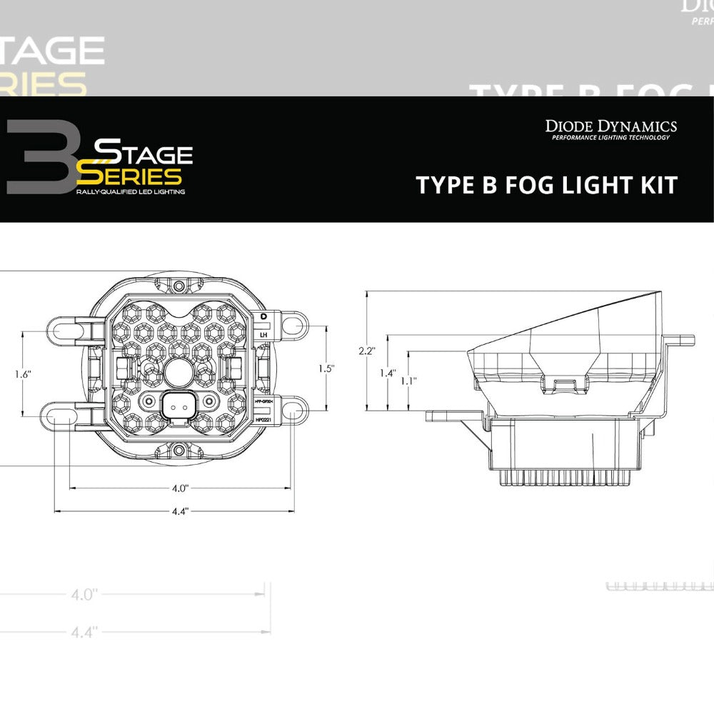 SS3 LED Fog Light Kit fits 2012-2015 Toyota Tacoma
