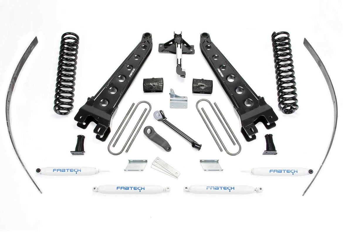 Fabtech 8" Radius Arm System w/Performance Shocks Kit for 2008-2016 Ford F250 Super Duty 4WD w/8.0" lift