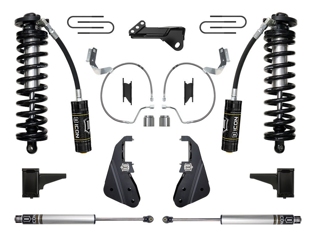 Icon 4-5.5" Stage 1 Coilover Conversion System Kit for 2023-2026 Ford F350 Super Duty 4WD Diesel Extended Cab Pickup