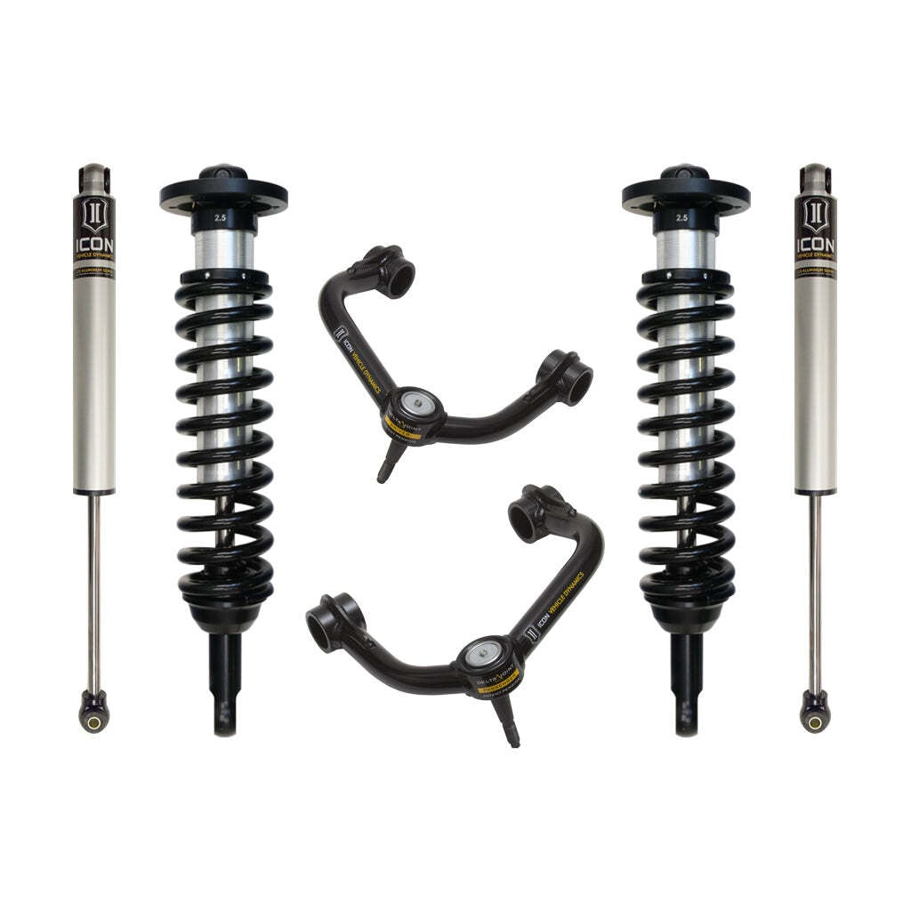 ICON K93021T Stage 2 Suspension System Tubular UCA Ford F150 4WD 0-2.63" Lift