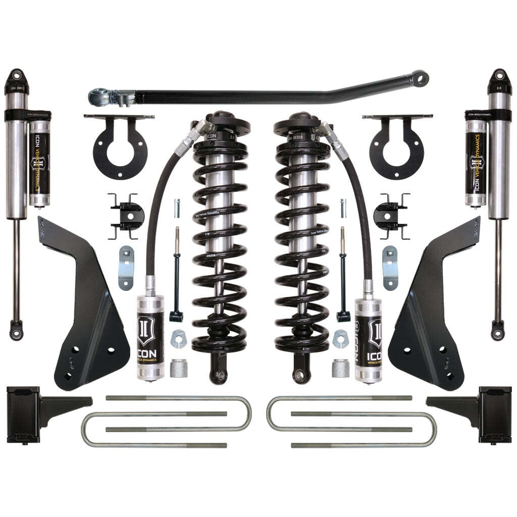 ICON K63113 Stage 3 Coilover Conversion System Ford F250/F350 4-5.5" Lift