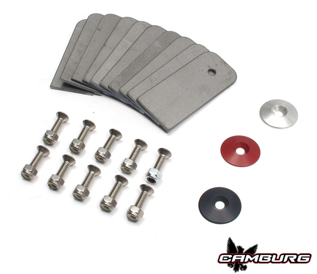 Camburg Blue Fender Washer 10 Pack (aluminum washer, bolt, body clip, 1/8" tab)