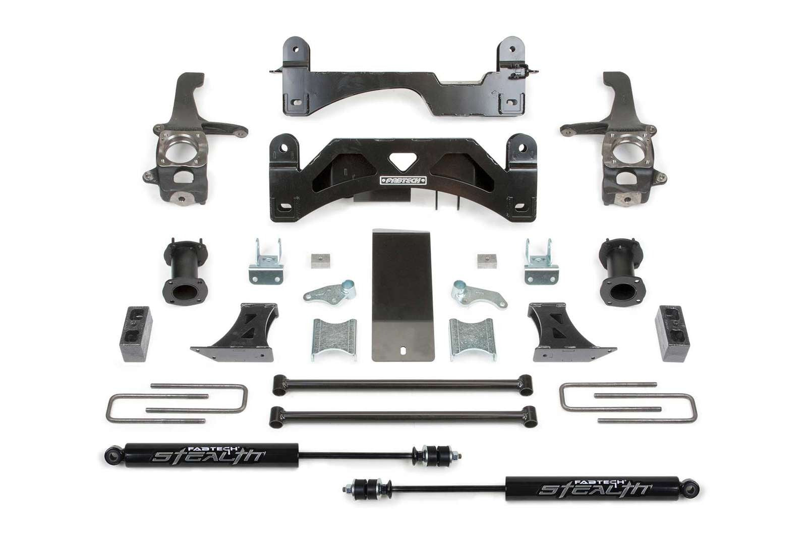 Fabtech 6" Basic System w/Coilover Spacers & Rear Stealth Shocks Kit for 2007-2021 Toyota Tundra 4WD RWD w/6" lift