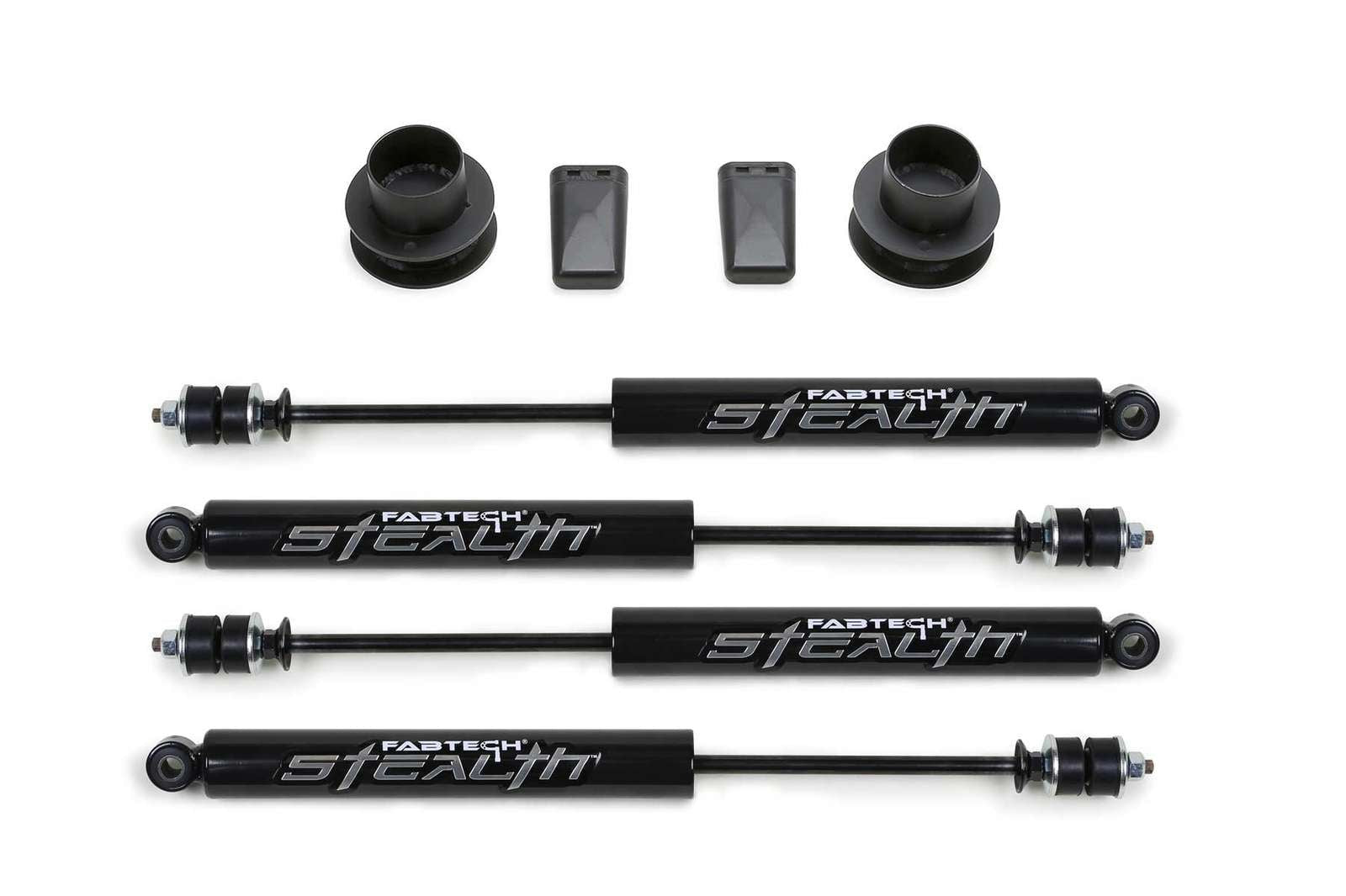 Fabtech 2.5" Coil Spacer System w/Stealth Shocks Kit for 2010-2018 Ram 2500 4WD w/2.5" lift