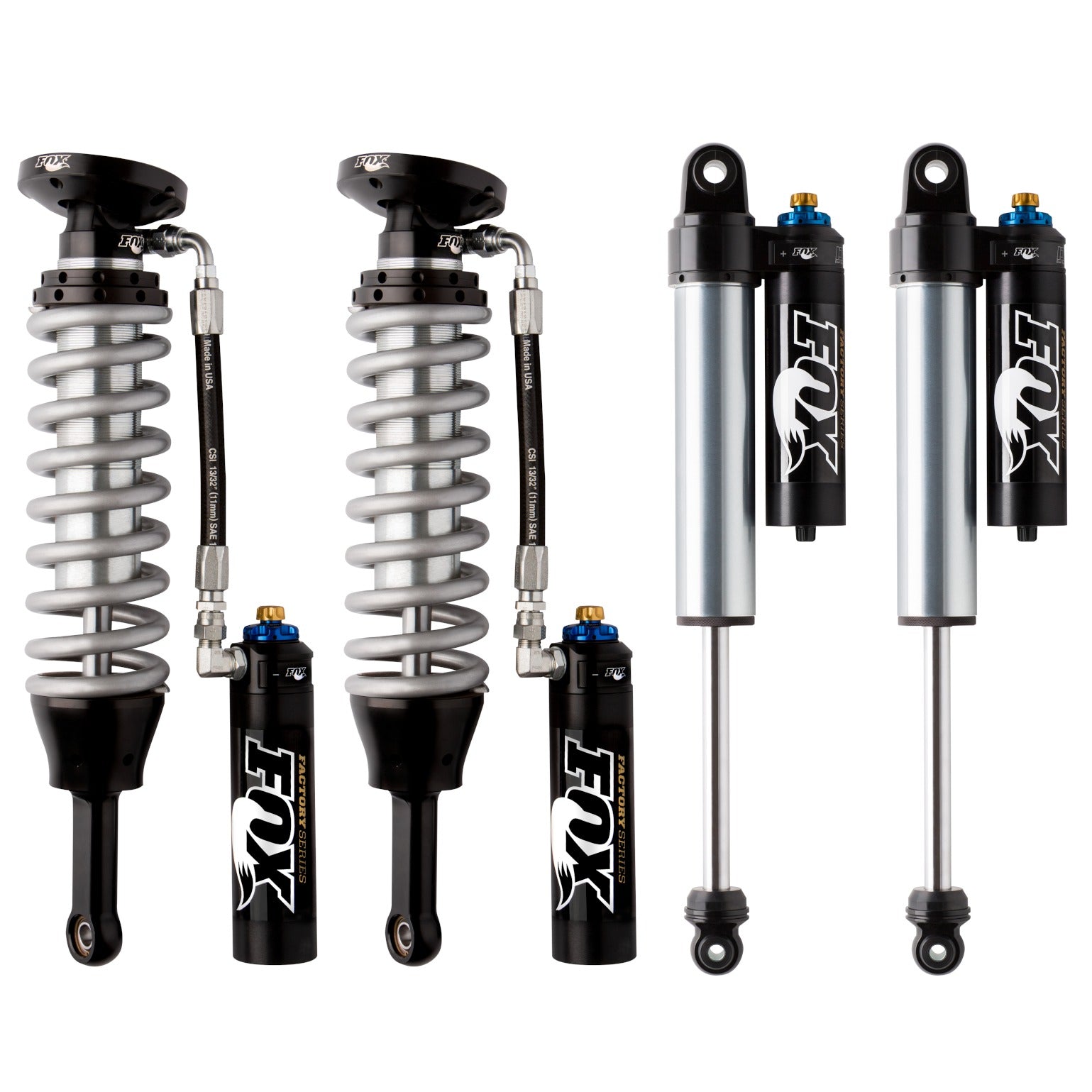 FOX Factory Race 2.5 Reservoir Adjustable Valving Shock Kit 0-2" Lift 883-06-133, 883-26-036