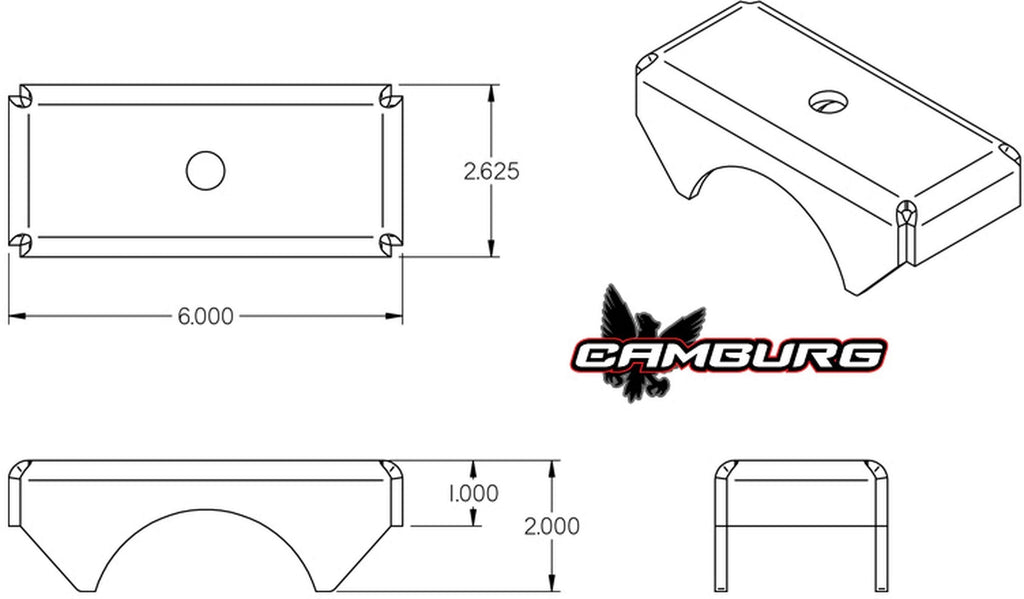 Camburg Leaf Spring Axle Perches - 3.00" OD