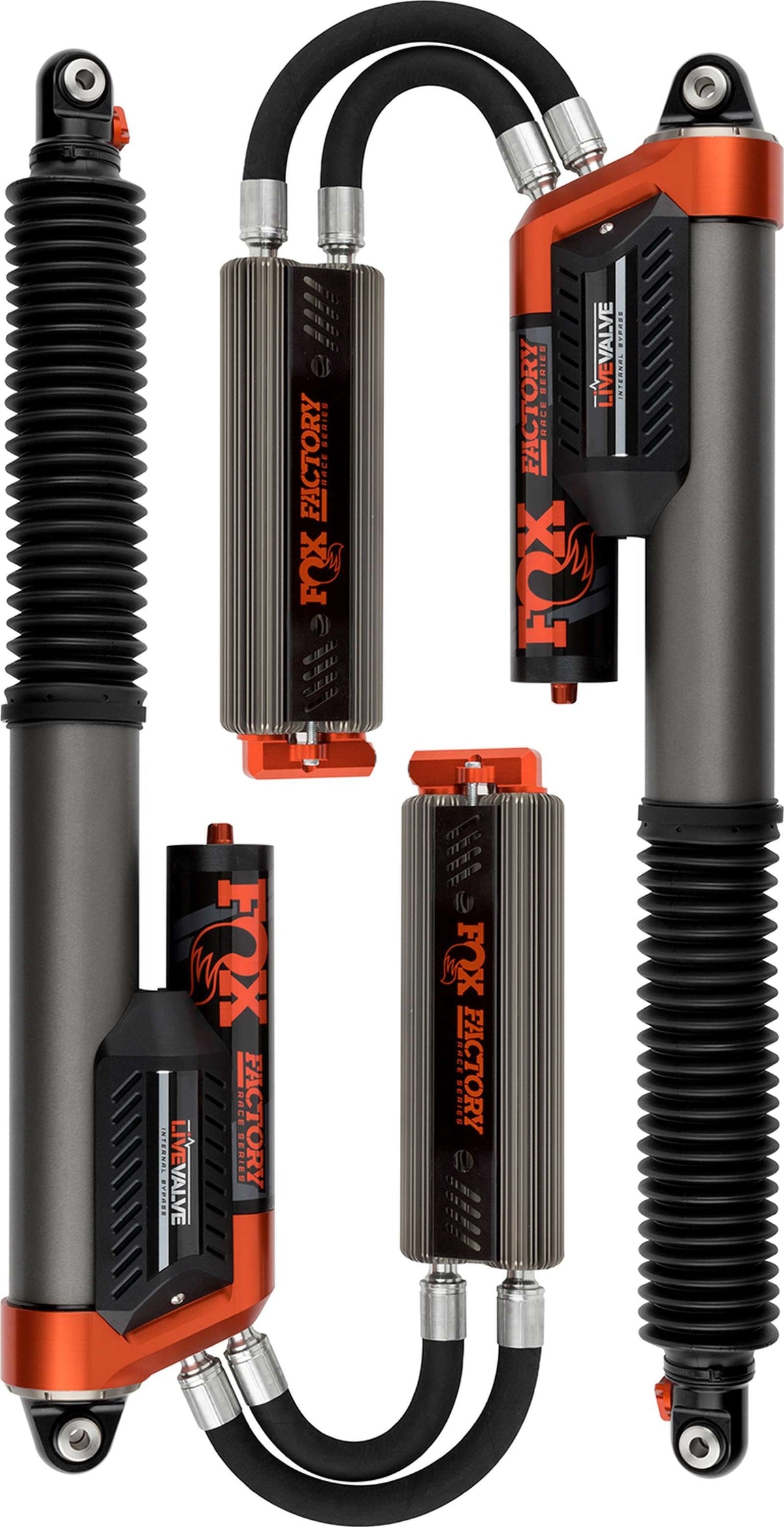 Fox 3.0 Factory Race Series Internal Bypass Piggyback Adjustable Shocks Rear Pair for 2019-2020 Ford F150 Raptor 4WD RWD