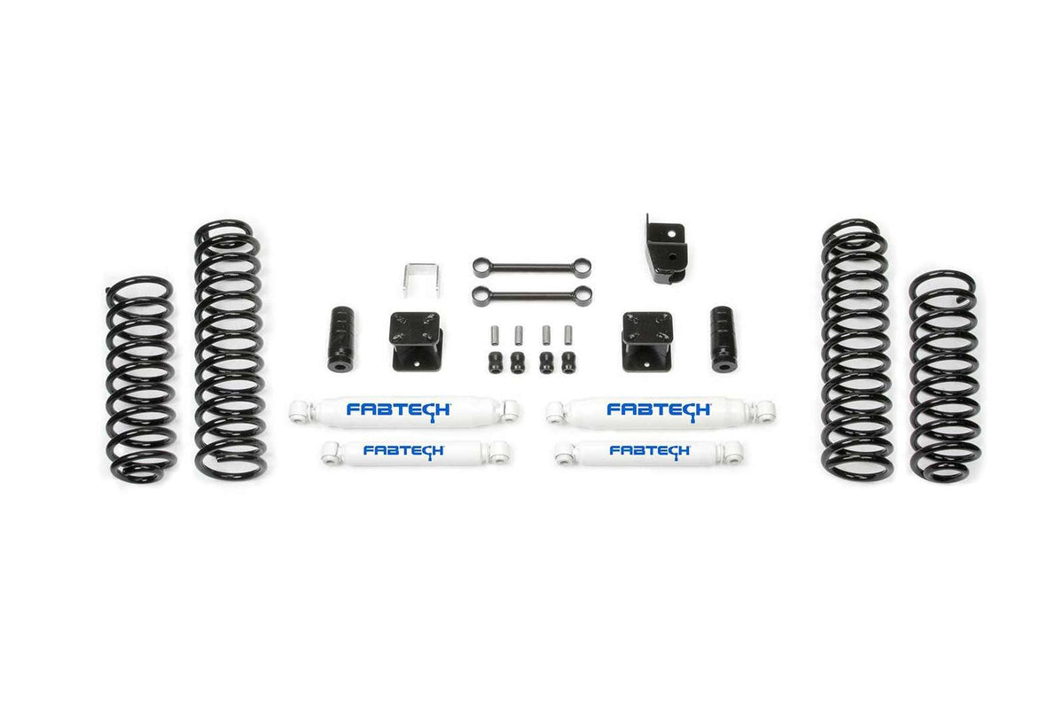 Fabtech 3" Sport System w/Performance Shocks Kit for 2007-2018 Jeep Wrangler JK 4WD w/3" lift 2DR