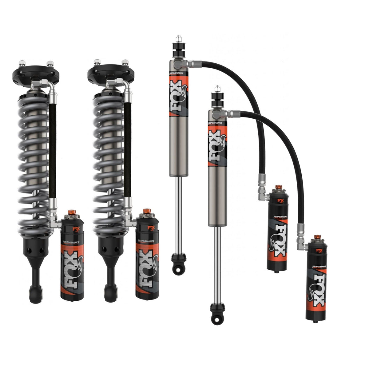 FOX Performance Elite 2.5 Reservoir Adjustable Valving Shock Kit 0-2" Lift 883-06-186, 883-26-117