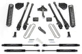 Fabtech 6" 4 Link System w/Stealth Shocks Kit for 2017-2024 Ford F250 Super Duty 4WD w/6" lift
