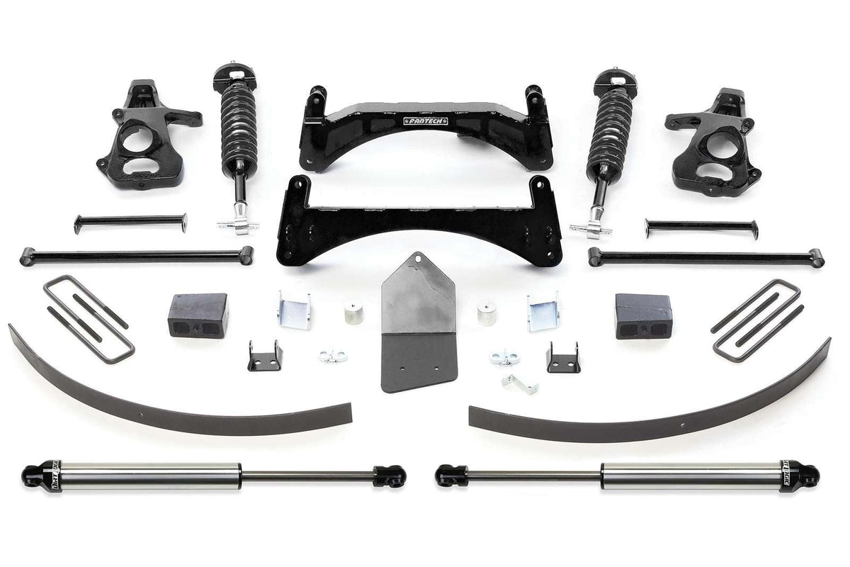 Fabtech 6" Performance System w/Front Dirt Logic 2.5 Coilovers & Rear 2.25 Shocks Kit for 2007-2013 GMC Sierra 1500 RWD w/6" lift