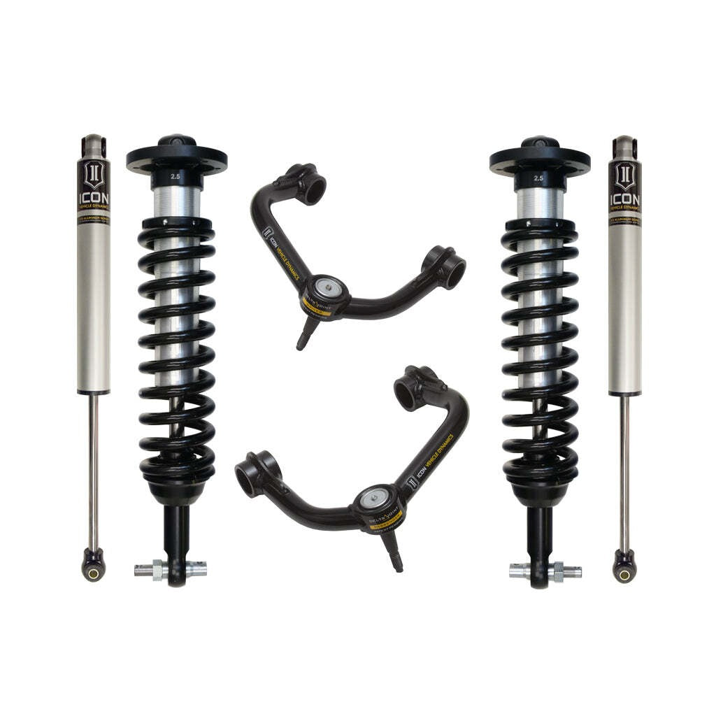 ICON K93062T Stage 2 Suspension System Tubular UCA Ford F150 4WD 0-2.63" Lift