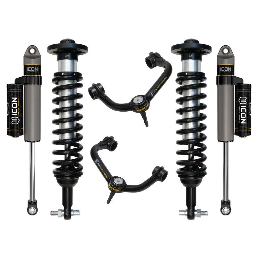 ICON K93113T Stage 3 Suspension System Tubular UCA Ford F150 4WD 0-2.75" Lift