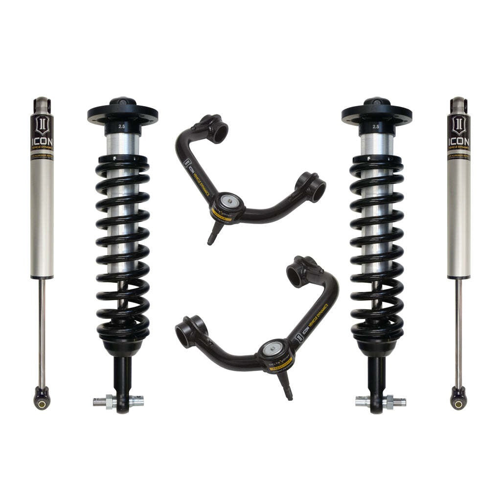 ICON K93072T Stage 2 Suspension System Tubular UCA Ford F150 2WD 0-2.63" Lift
