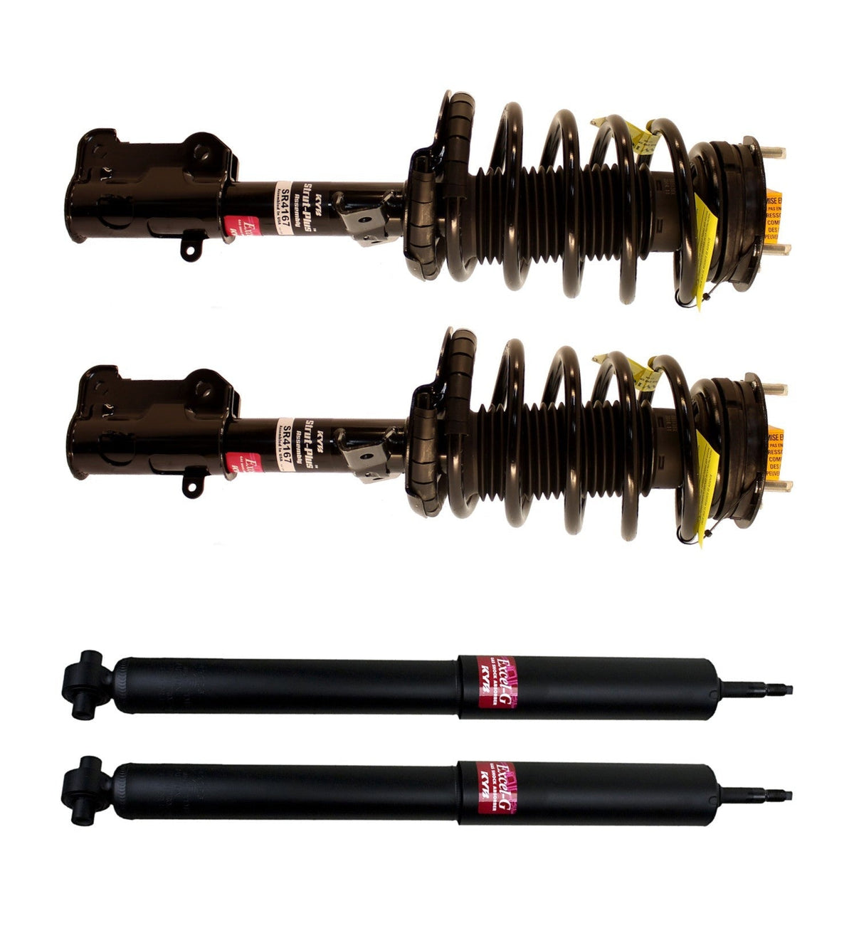 KYB Strut-Plus Front and Excel-G Rear Kit SR4167, 349026