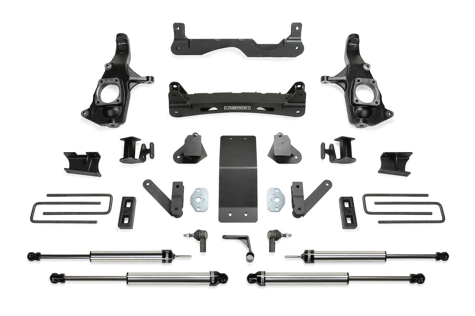 Fabtech 4" Performance System w/Dirt Logic 2.25 Shocks Kit for 2011-2019 GMC Sierra 2500 HD 4WD w/4" lift