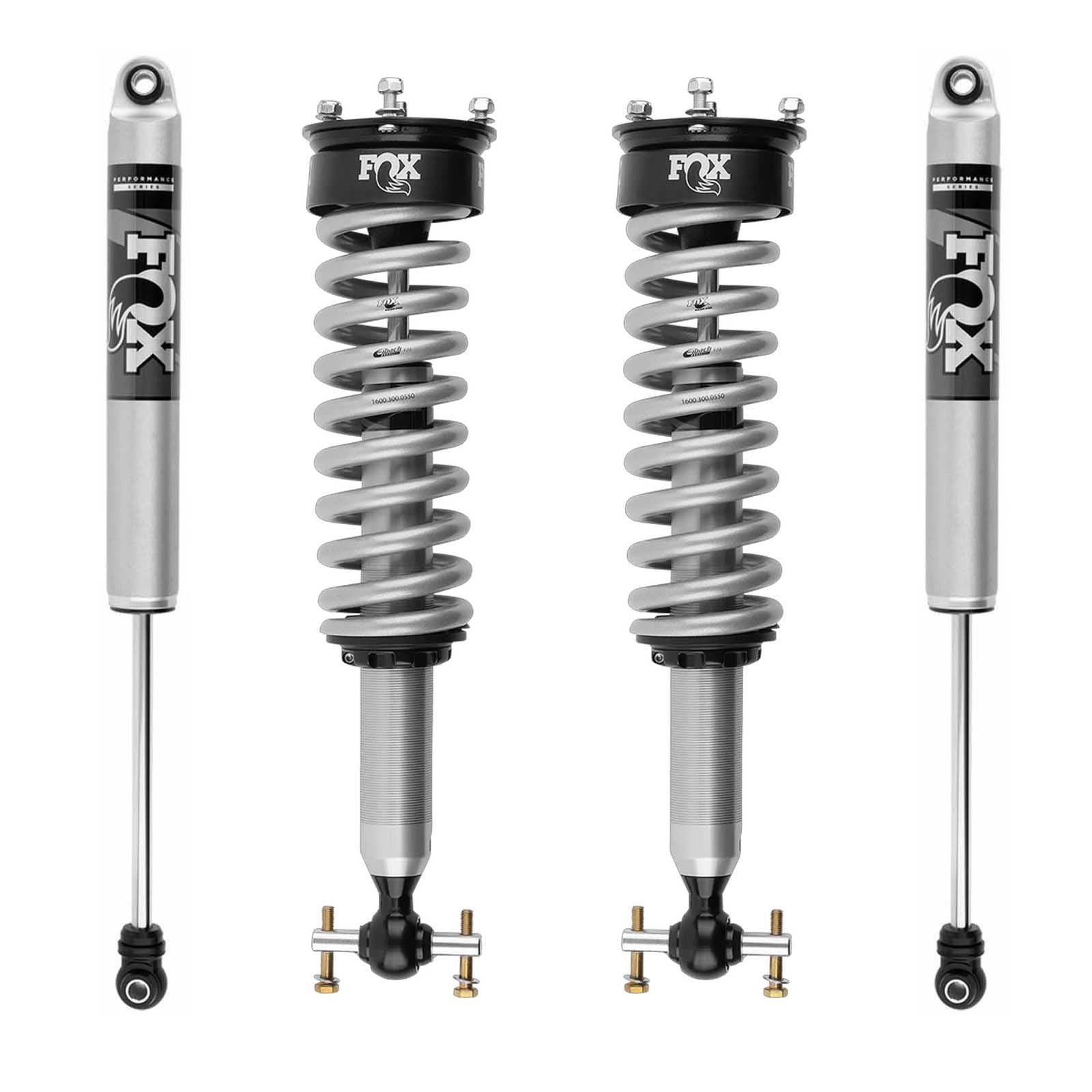 Fox 2.0 Performance Series Set for 2019-2024 GMC Sierra 1500 4WD RWD w/2-3.5" lift