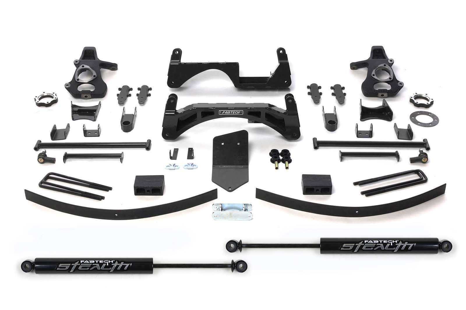 Fabtech 6" Basic System w/Rear Stealth Shocks Kit for 2007-2013 GMC Sierra 1500 4WD w/6" lift