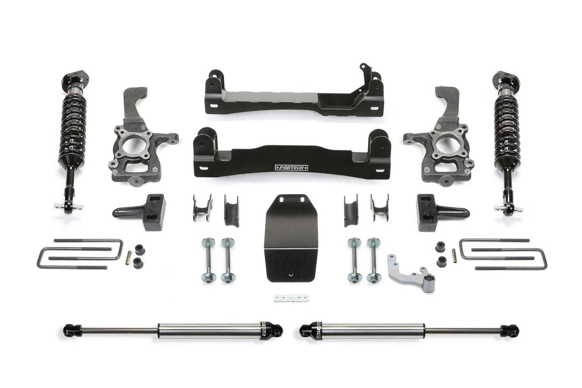 Fabtech 4" Performance System w/Front Dirt Logic 2.5 Coilovers & Rear 2.25 Shocks Kit w/4" lift 2015-2020 Ford F-150 4WD