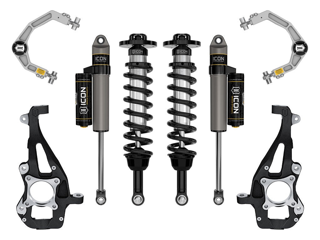 Icon 3.5-4.5" Stage 2 Suspension System w/Billet UCA Kit 2021-2026 Ford F-150 4WD Flex