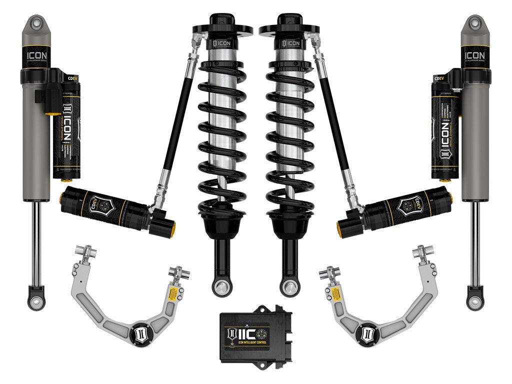 Icon 2.75-3.5" Stage 5 Suspension System w/Billet UCA Kit 2021-2026 Ford F-150 4WD Gas