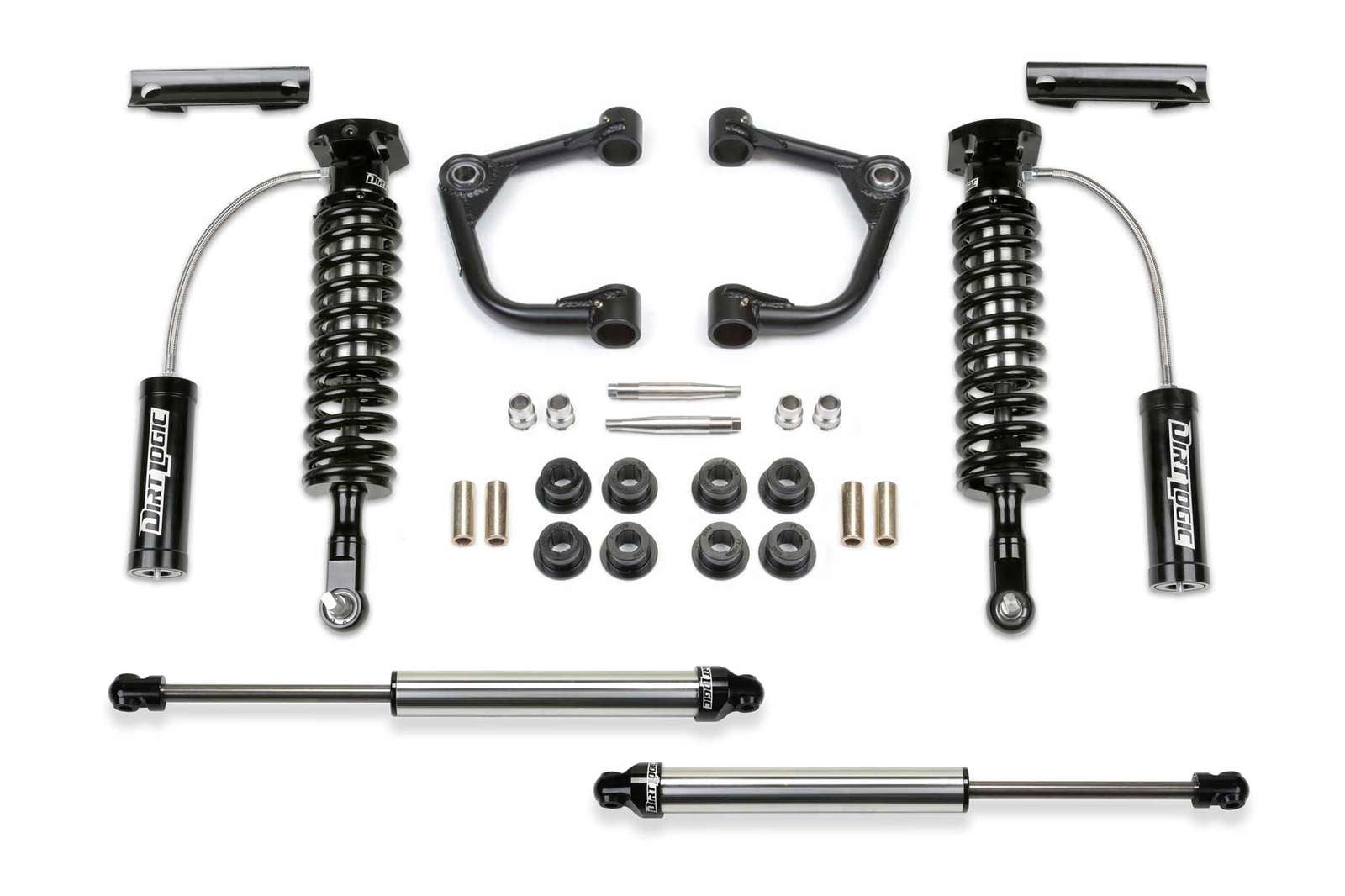 Fabtech 2" Uniball UCA System w/Front Dirt Logic 2.5 Coilovers w/Reservoir & Rear 2.25 Shocks Kit w/2" lift 2015-2020 Ford F-150 4WD