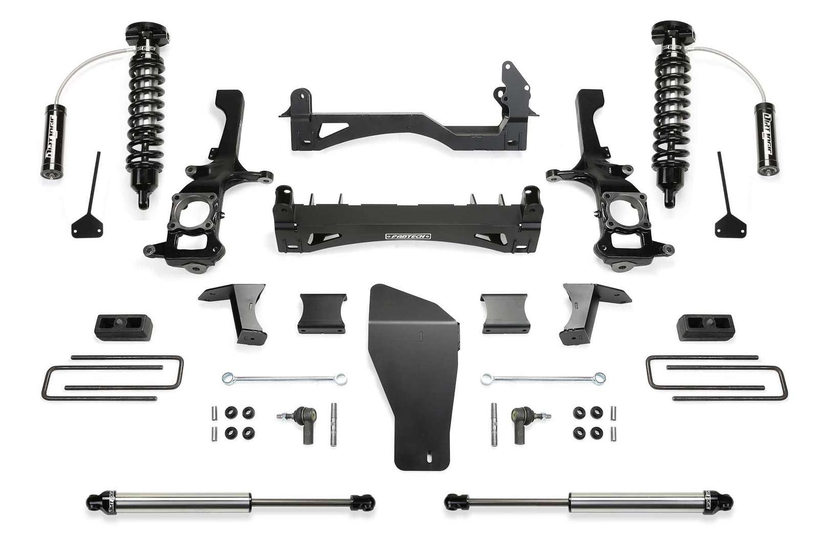 Fabtech 6" Performance System w/Front Dirt Logic 2.5 Coilovers w/Reservoir & Rear 2.25 Shocks Kit for 2016-2024 Nissan Titan XD 4WD w/6" lift