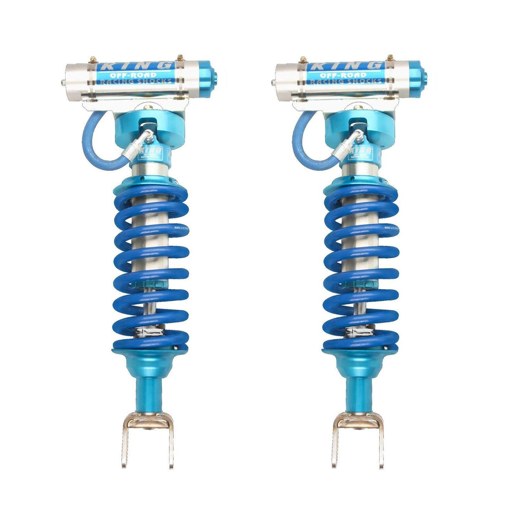 King Shocks 2.5 Performance Coilovers w/ Remote Reservoir Front Pair for 2009-2018 Ram 1500 Gas 4WD w/0-3" lift