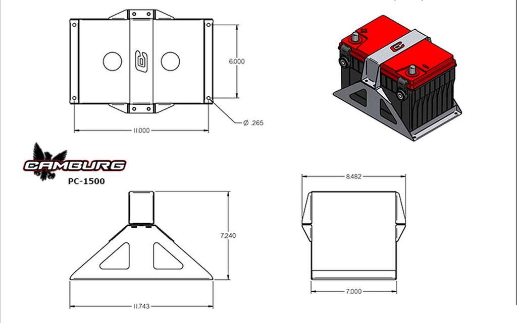 Camburg Stainless Steel PC1500 Battery Box