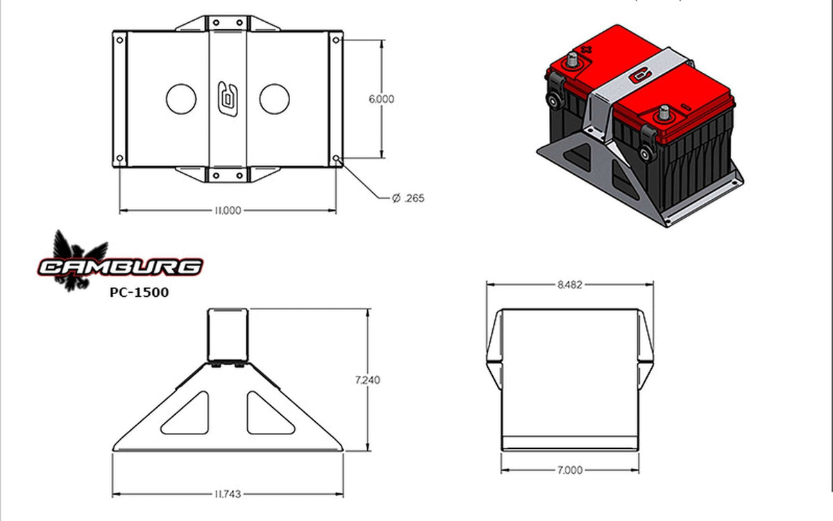 Camburg Stainless Steel PC1500 Battery Box