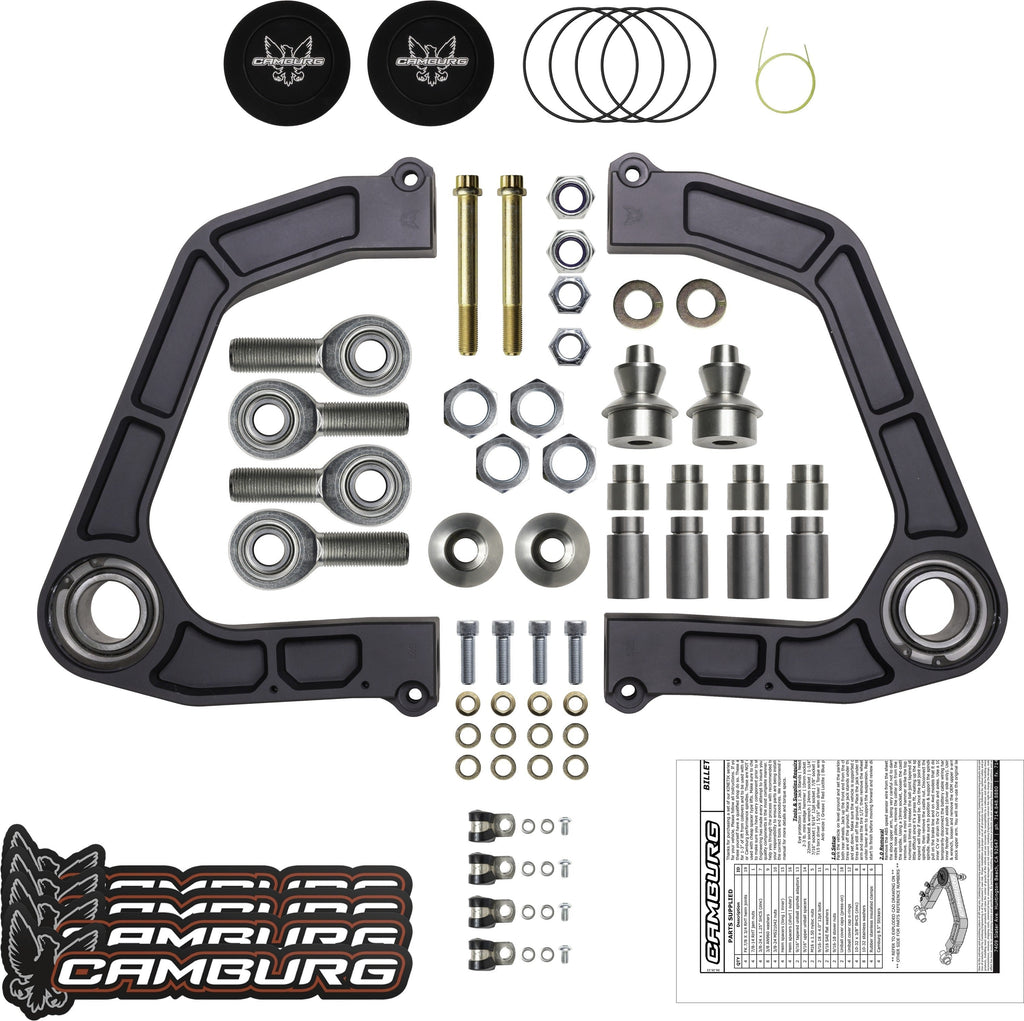 KINETIK V2 Performance Billet Uniball Upper Arms - Grey
