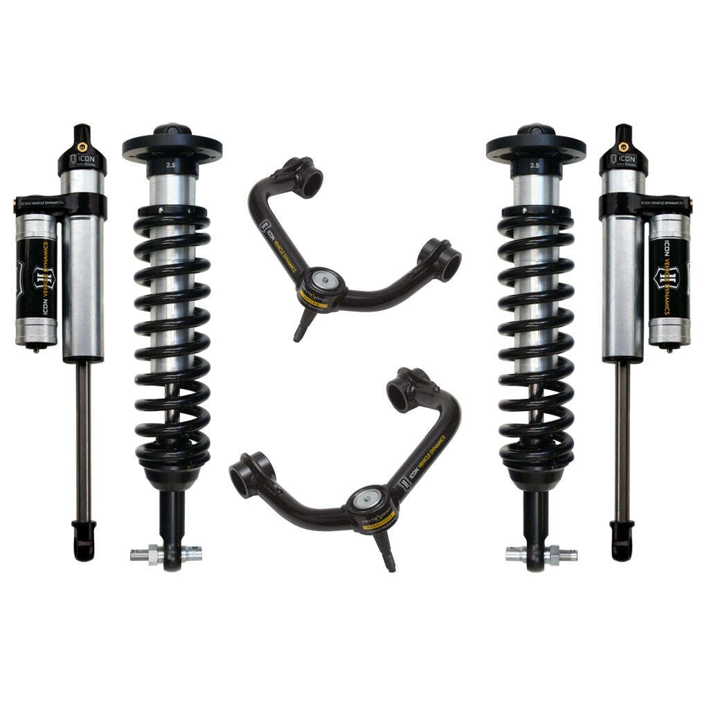 ICON K93063T Stage 3 Suspension System Tubular UCA Ford F150 4WD 0-2.63" Lift