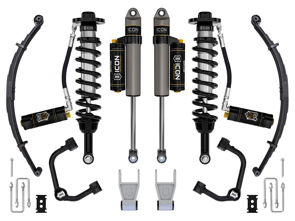 Icon 2.5-3" Stage 4 Suspension System Tubular CDCV leaf Pack Kit 2021-2026 Ford F-150