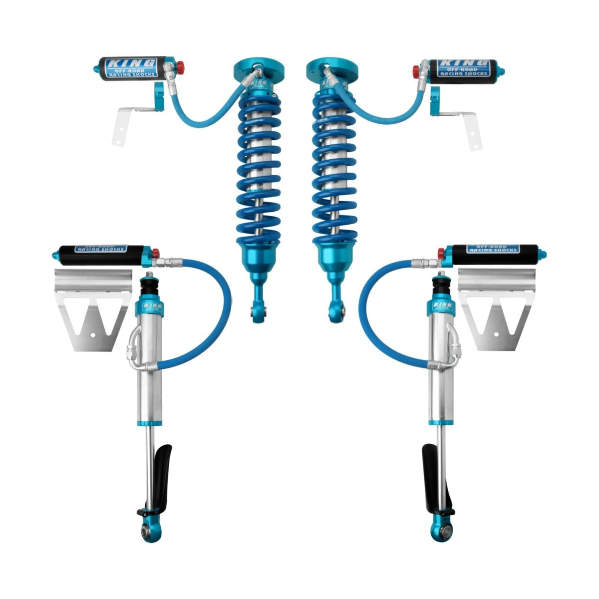 King Shocks 2.5 Performance Coilovers + Rear Reservoir Shocks Set for 2008-2021 Toyota Land Cruiser 200 4WD
