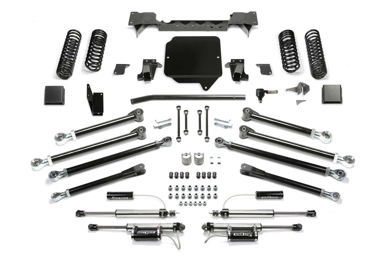 Fabtech 5" Crawler Lift Kit w/Dirt Logic 2.25 Shocks w/Reservoir for 2020-2024 Jeep Gladiator 4WD w/5" lift
