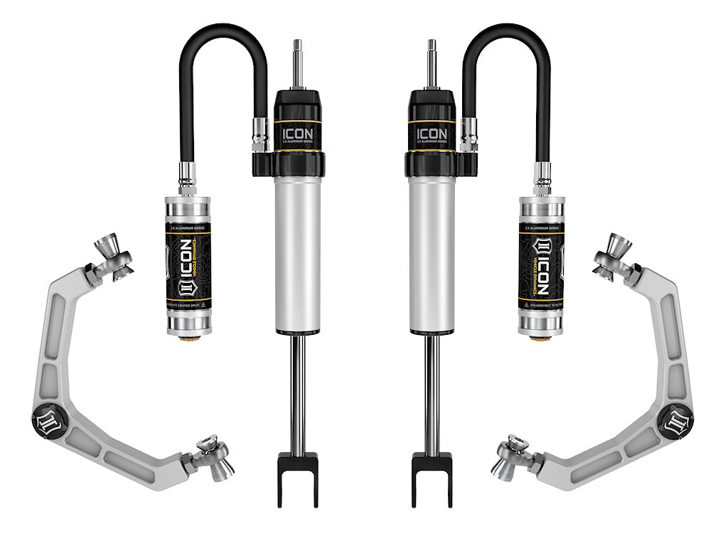 Icon 0-2" RR Shocks System w/ Billet UCA Kit for 2020-2024 Chevrolet Silverado 3500 HD