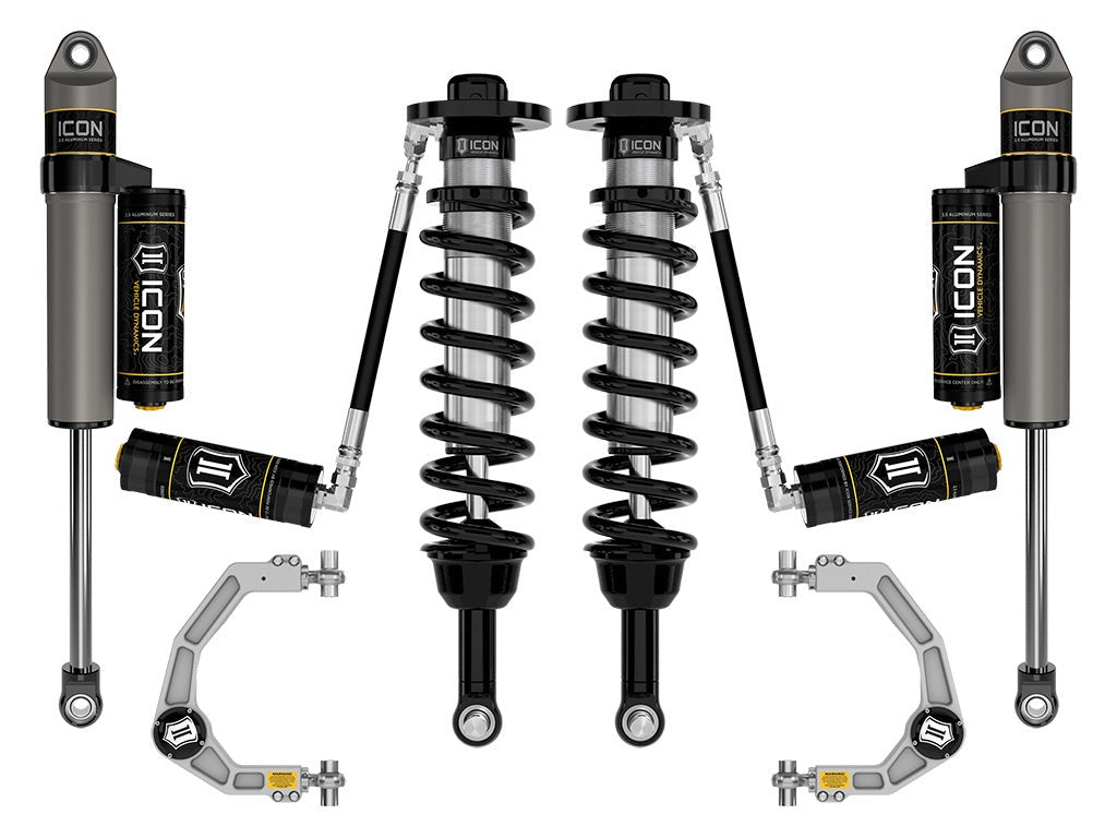 Icon 2.75-3.5" Stage 3 Suspension System w/Billet UCA Kit 2021-2026 Ford F-150 4WD Full Hybrid EV Gas
