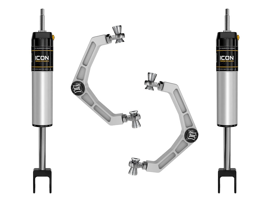 Icon 0-2" IR Shocks System w/ Billet UCA Kit for 2020-2024 GMC Sierra 3500 HD 4WD RWD