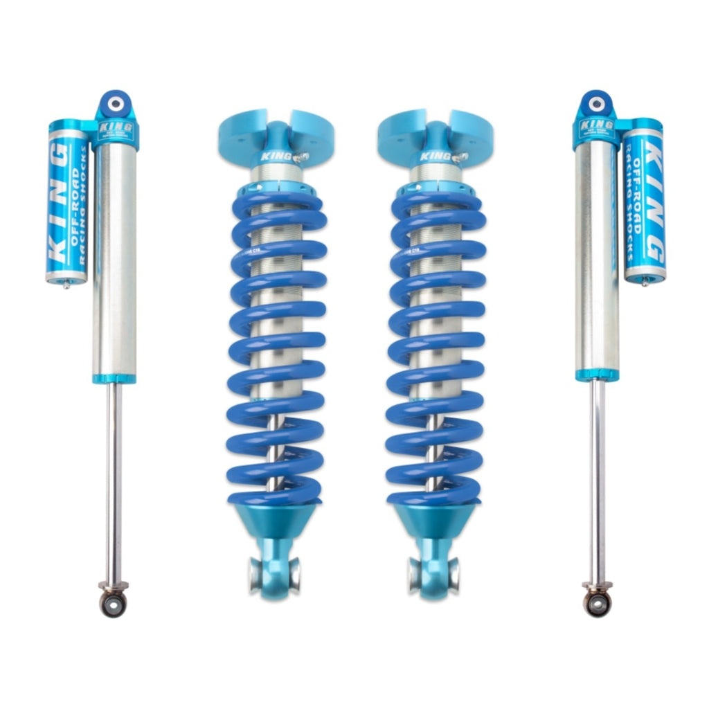 King Shocks 2.5 Performance Coilovers + Rear Reservoir Shocks Set for 2009-2013 Ford F150 RWD w/0-3" lift