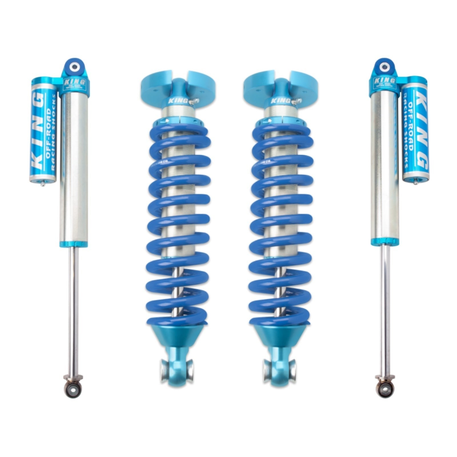 King Shocks 2.5 Performance Coilovers + Rear Reservoir Shocks Set for 2009-2013 Ford F150 RWD w/0-3" lift