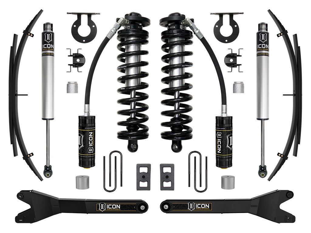 Icon 2.5-3" Stage 1 Coilover Conversion System w/Radius Arms & expansion Pack Kit for 2023-2025 Ford F250 Super Duty Diesel