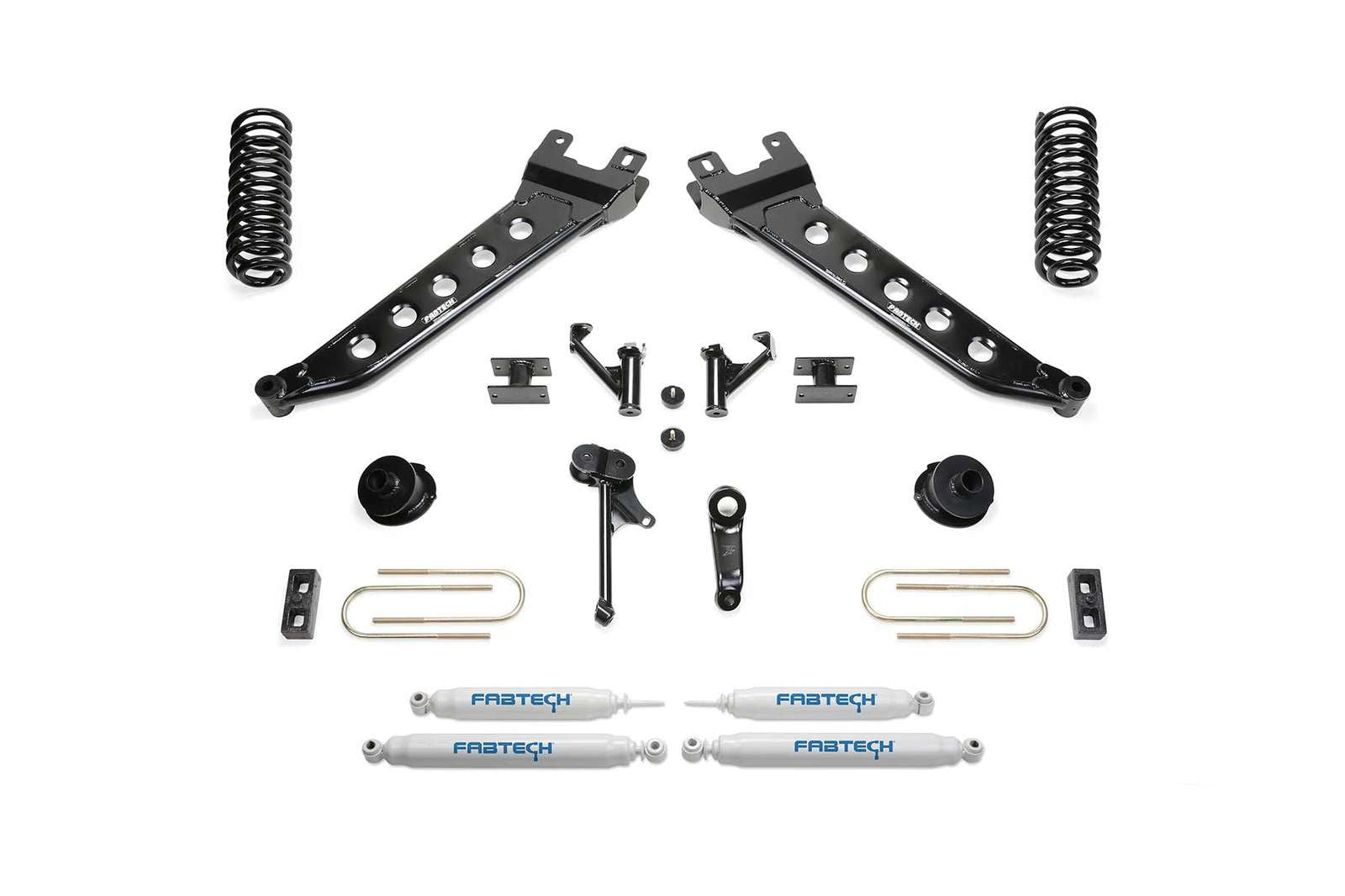 Fabtech 5" Radius Arm System w/Coil Springs & Performance Shocks Kit for 2010-2018 Ram 3500 4WD w/5" lift