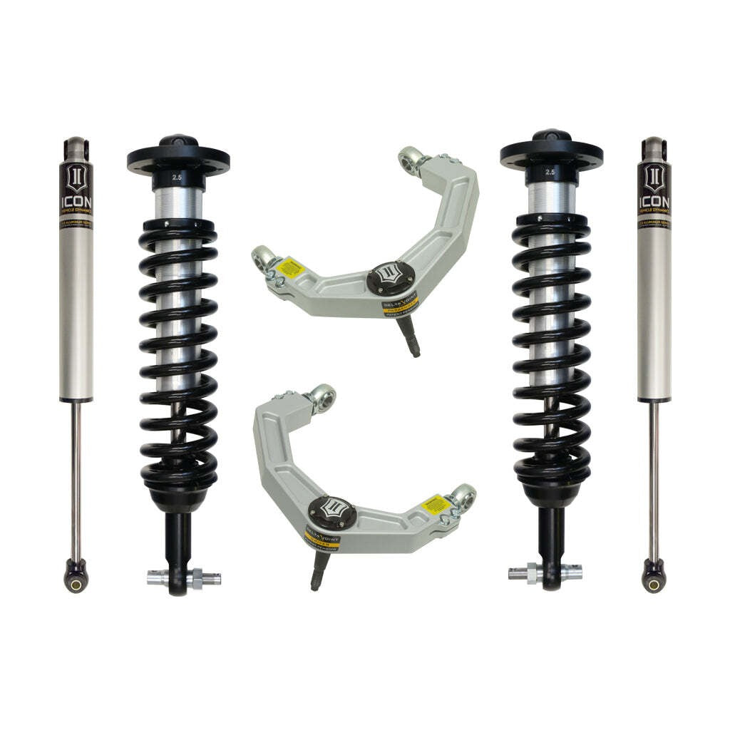 ICON K93062 Stage 2 Suspension System Billet UCA Ford F150 4WD 0-2.63" Lift