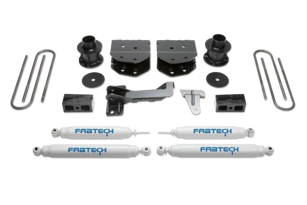 Fabtech 4" Budget System w/Performance Shocks Kit for 2008-2016 Ford F350 Super Duty 4WD w/4" lift 8-Lug