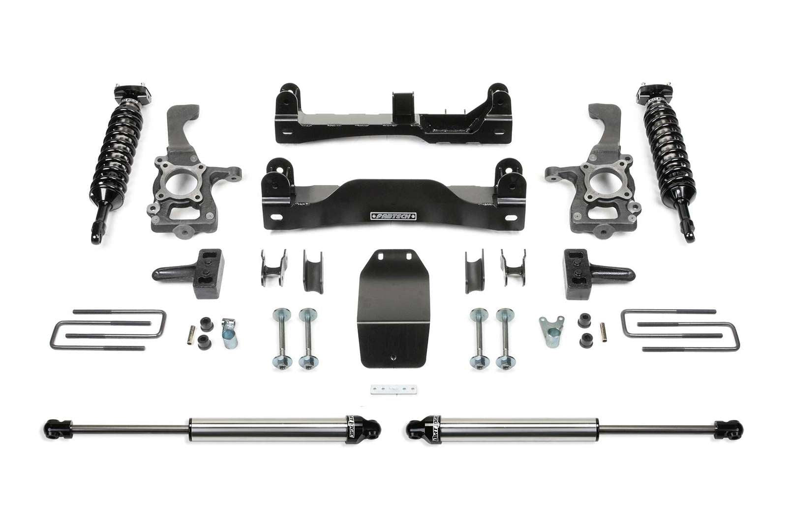 Fabtech 4" Performance System w/Front Dirt Logic 2.5 Coilovers & Rear 2.25 Shocks Kit for 2009-2014 Ford F150 4WD w/4" lift