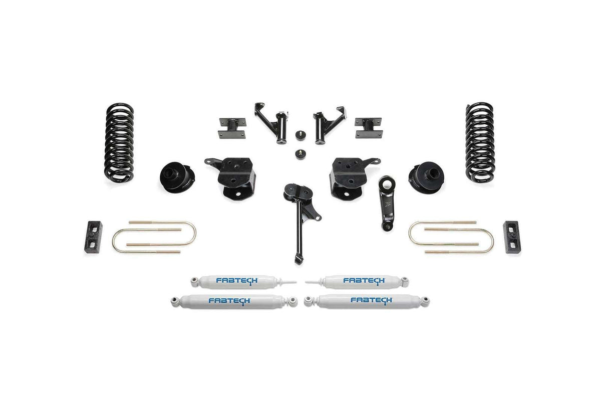 Fabtech 5" Basic System w/Coil Springs & Performance Shocks Kit for 2010-2018 Ram 3500 4WD w/5" lift