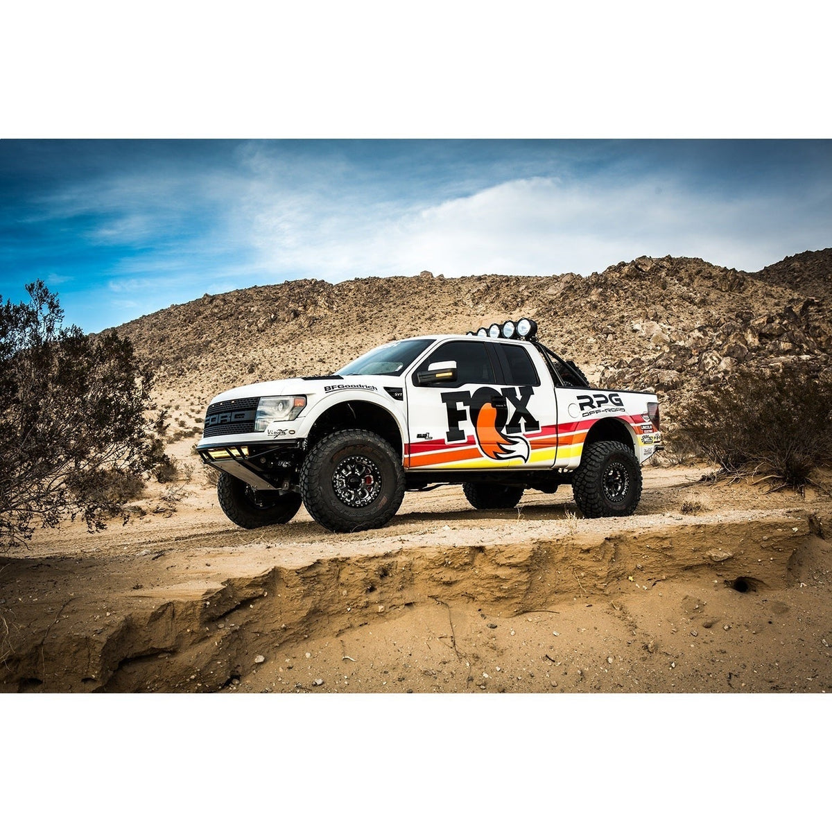 FOX 883-09-047 Rear 3.0 Factory Series Bypass QAB Reservoir Ford Raptor 4WD 0-1 Inch Lift (Pair)