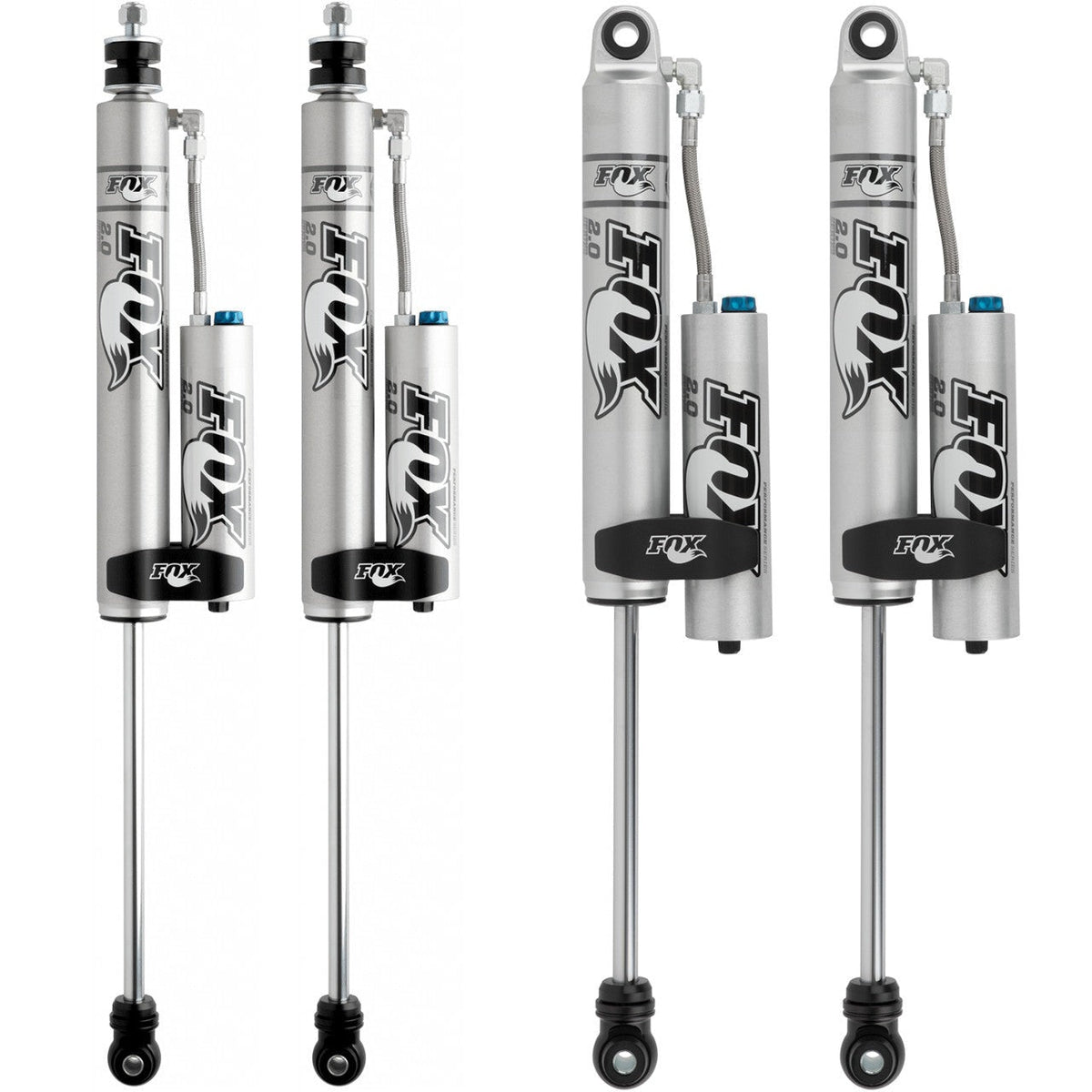 FOX Performance 2.0 Smooth Body Reservoir Adjustable Valving Shock Kit 4-6" Lift 985-26-101, 985-26-104