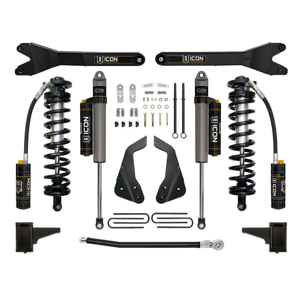 ICON K63114R Stage 4 Coilover Conversion w/Radius Arm Ford F250/F350 4-5.5" Lift
