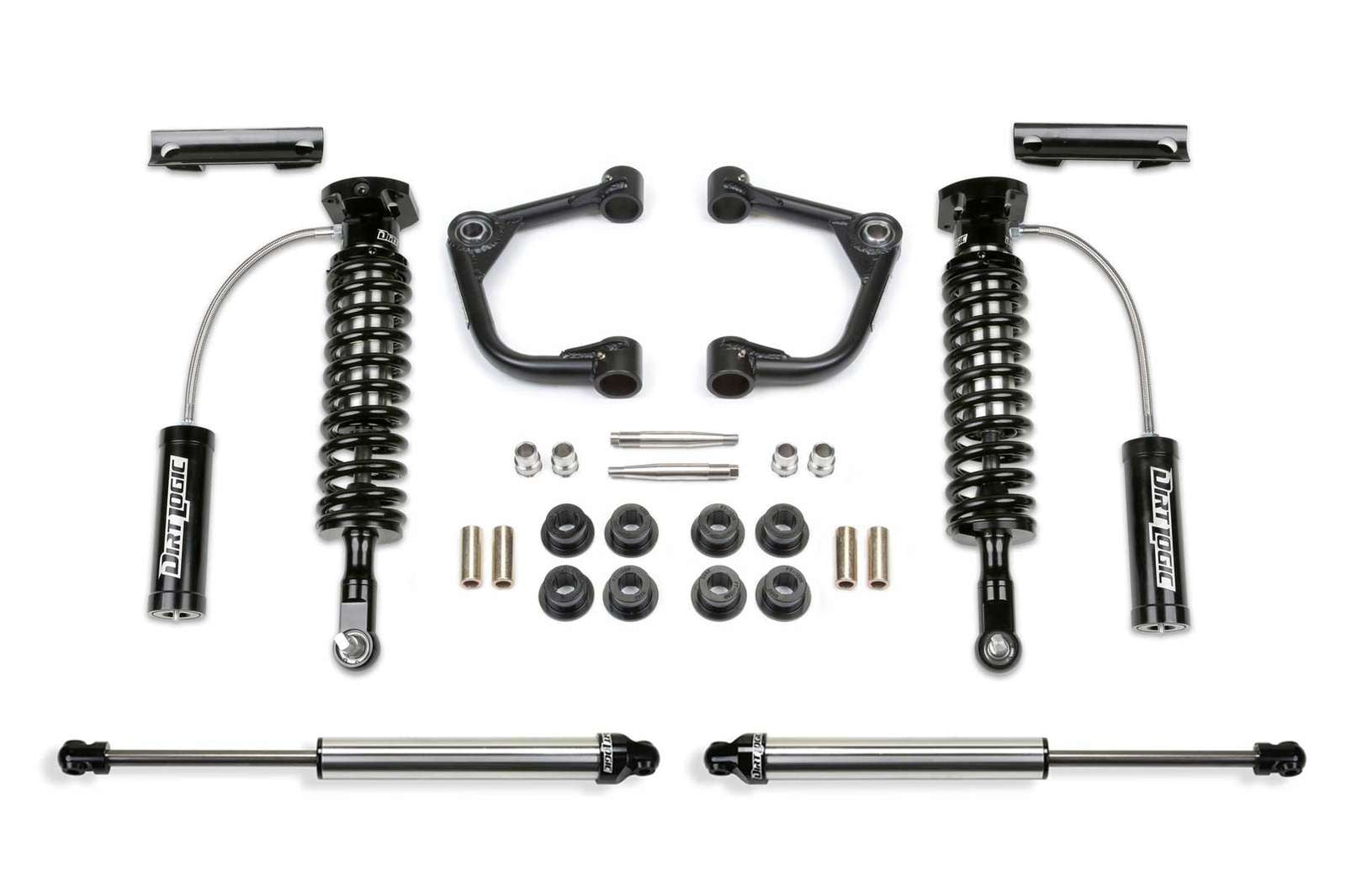 Fabtech 2" Uniball UCA System w/Front Dirt Logic 2.5 Coilovers w/Reservoir & Rear 2.25 Shocks Kit w/2" lift 2015-2020 Ford F-150 RWD